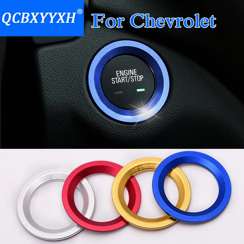 

QCBXYYXH Car Styling Aluminum Ignition Switch Cover For Chevrolet Cruze Equinox Malibu Trax Aveo Traverse Internal Stickers