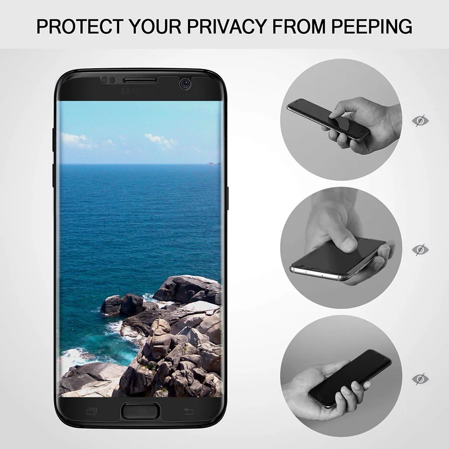 3D полное покрытие, защита экрана, защитный чехол, анти шпионское закаленное стекло для samsung Galaxy Note 10+ Pro S10 note 9 S7 Edge