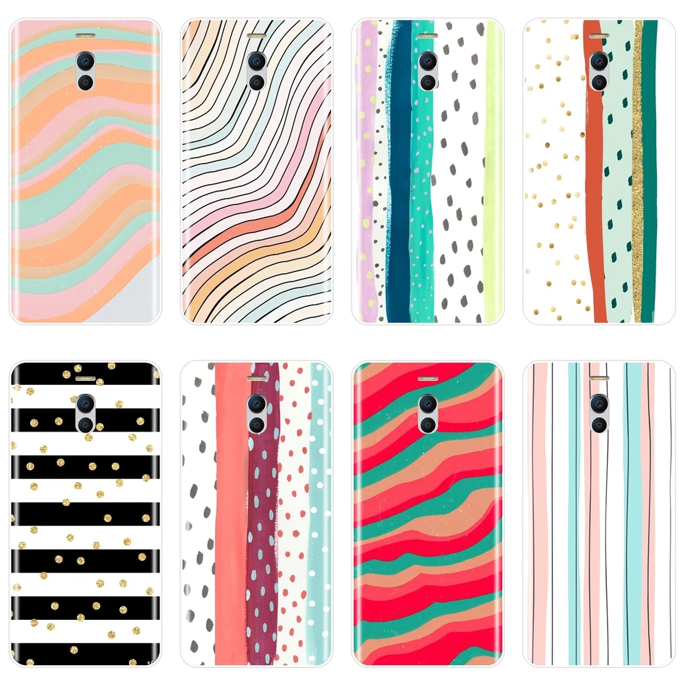 

Back Cover For Meizu M6 M6S M6T M5 M5C M5S M3 M3S M2 Stripe Art Polka Dot Soft Phone Case Silicone For Meizu M2 M3 M5 M6 Note