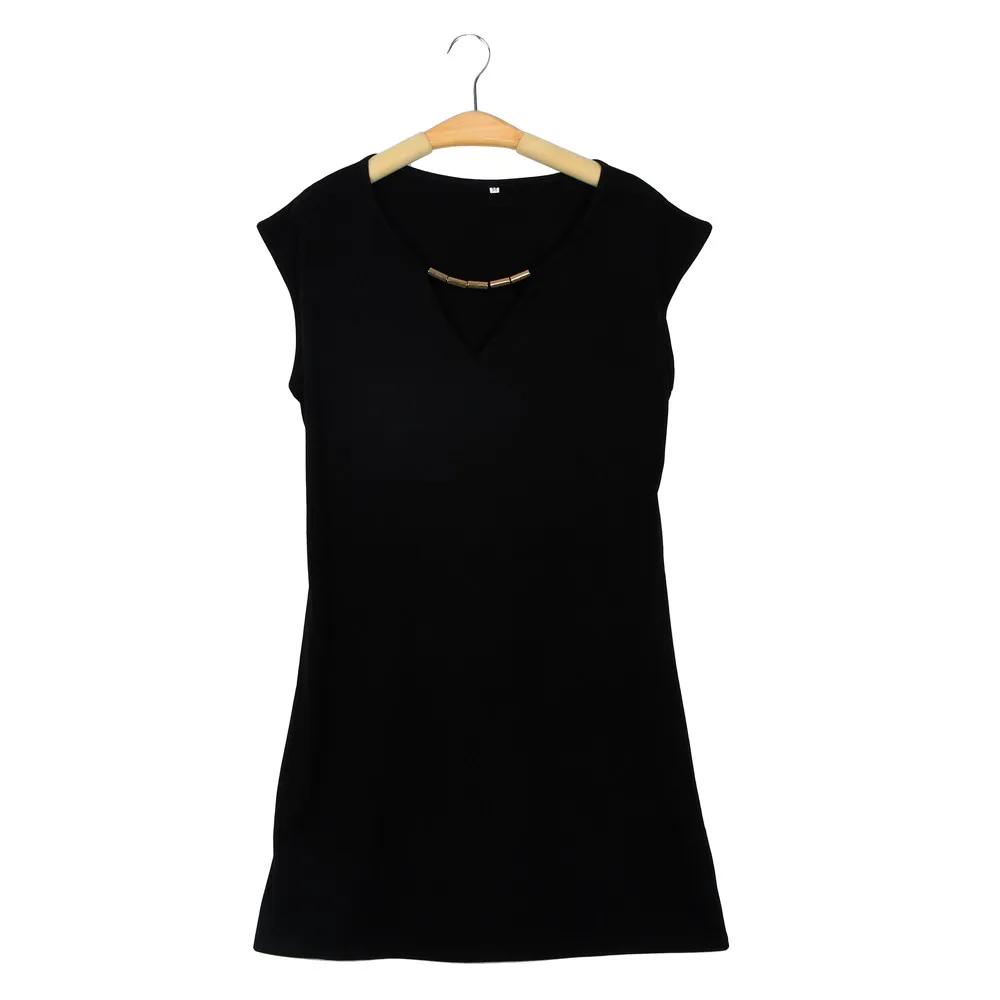 Fashion Simple Design font b Women b font font b Dresses b font Summer Black Sleeveless