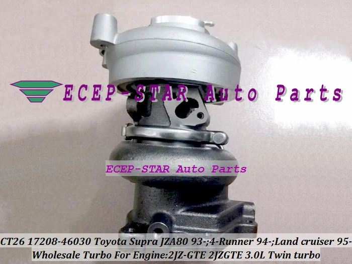 CT26 17208-46030 Turbocharger For TOYOTA Supra JZA80 1993- 4-RUNNER Land cruiser 1994- Twin Turbo Engine 2JZ-GTE 2JZGTE 3.0L (4)