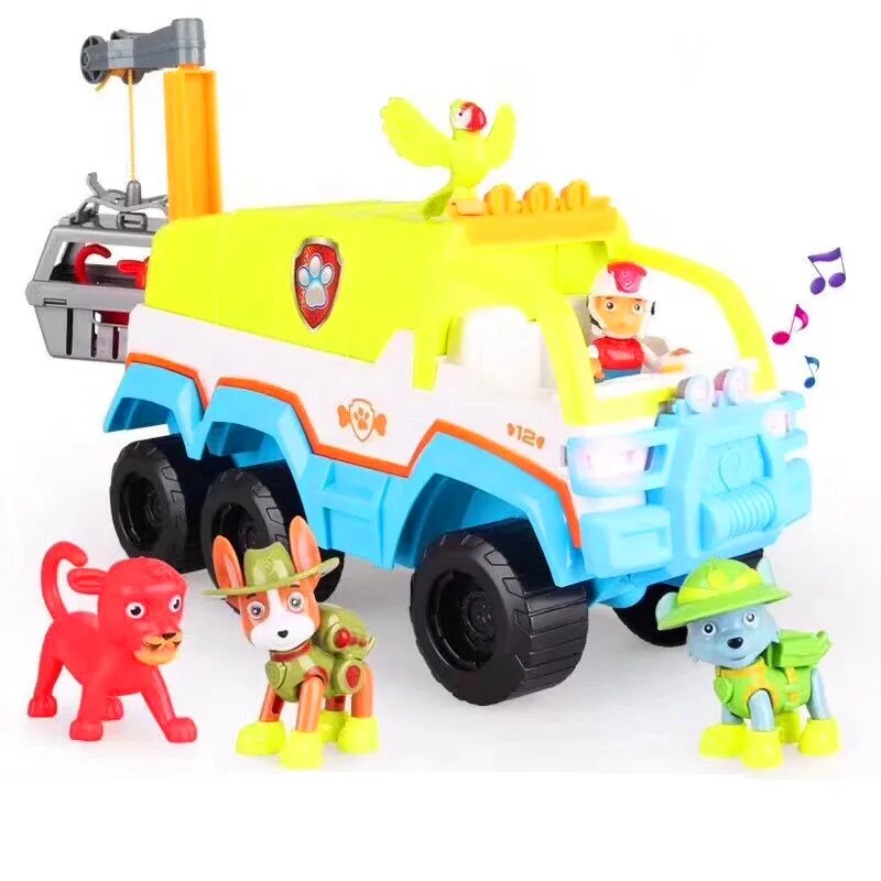  Paw Patrol Dog Jungle Off-road Vehicle Rescue Base Set Tracker Action Figure Model Patrulla Canina juguete Toys Gift