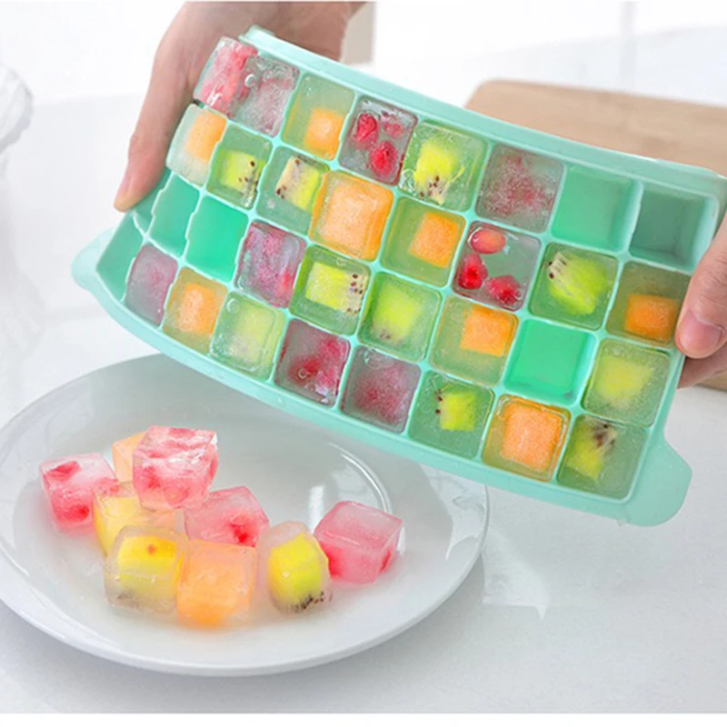 

Grid Creative Silicone Ice Cube Mold Reusable Ice Cubes Mold Square Shape Storage Container Food Grade Bar Kitchen 004