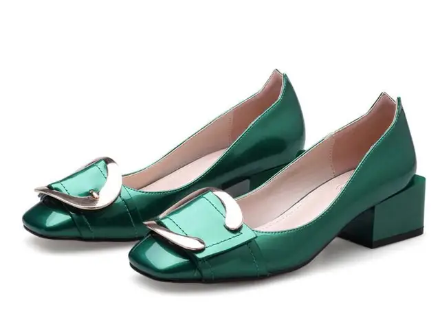 green pumps shoes