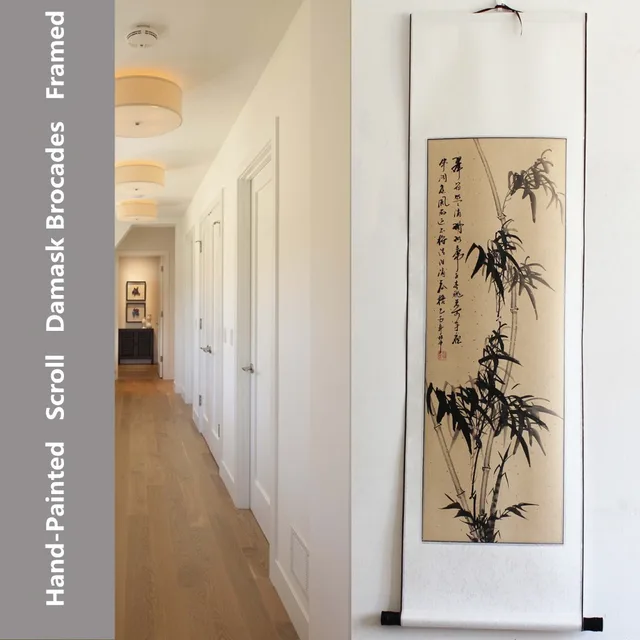 bedroom hand painted rice paper h7e8 decor chinese watercolor peace
