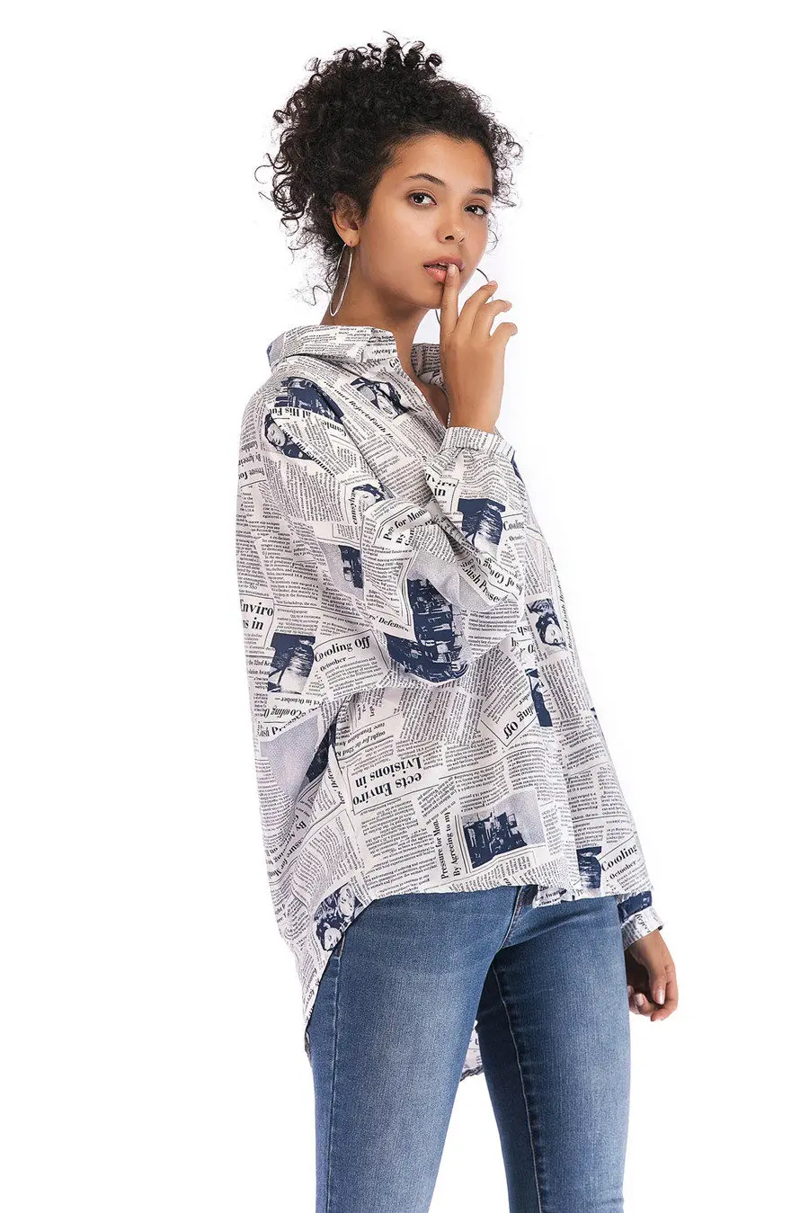 Gladiolus 2018 New Autumn Shirt Women Batwing Sleeve Letter Printed Loose Irregular Long Blouse Women Shirts Ladies Tops blusas (21)