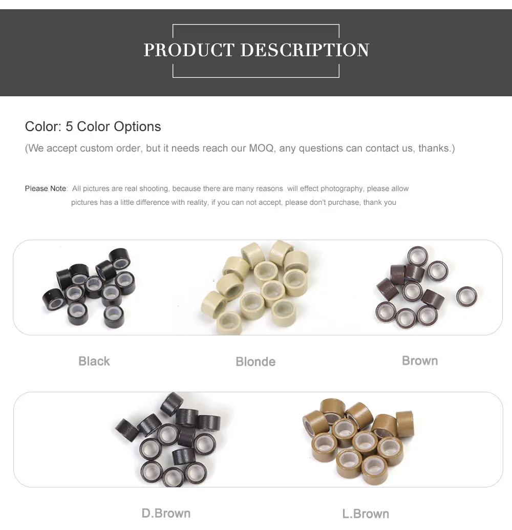 Neisti silicone micro anel grânulos extensão do