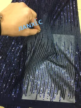 

nice looking african embroidered tull lace fabric french tulle lace fabric JIANXI.C-121672 with sequins