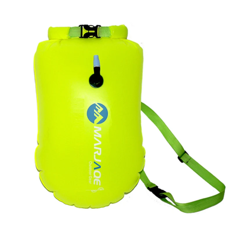 Fluorescent Yellow Открытый Портативный водонепроницаемый мешок для хранения сухой мешок для плавания спасательный буй MARJAQE надувная Флотационная сумка ПВХ 20л для плавания Дайвинг - Цвет: Fluorescent Yellow