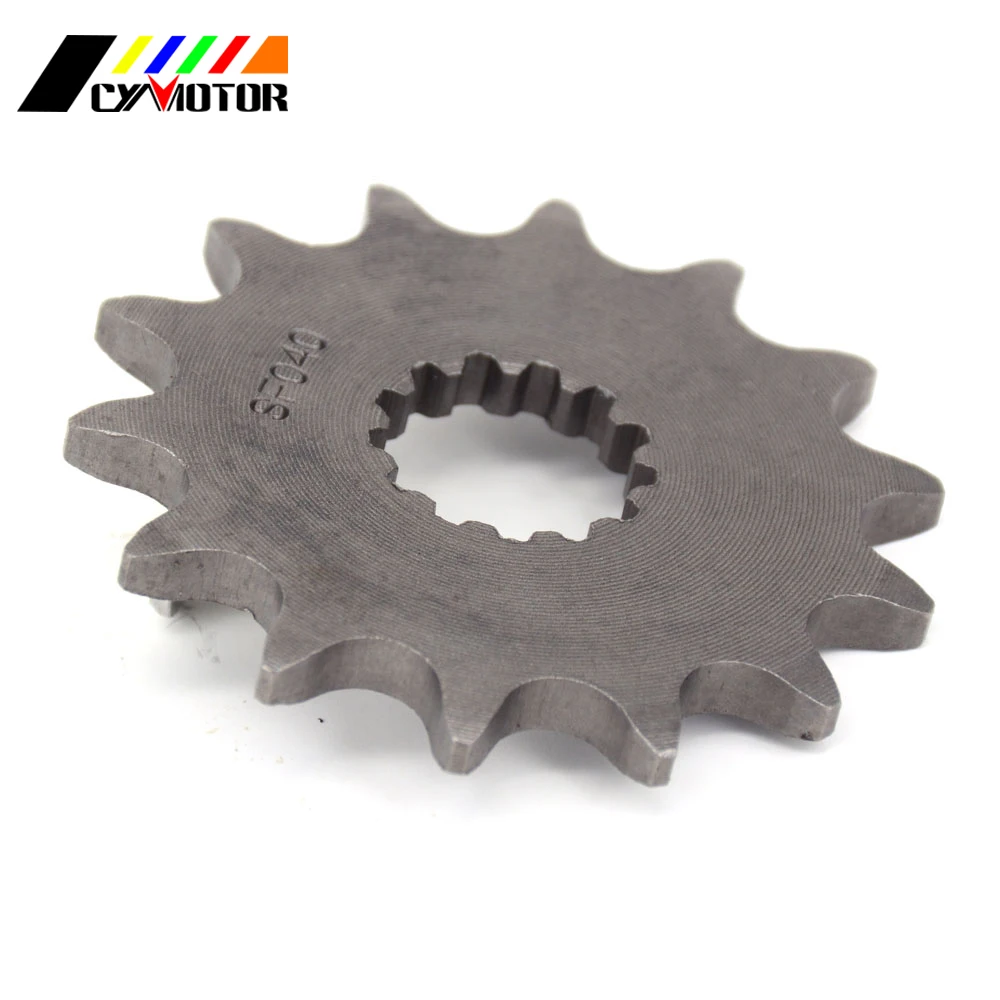 Передняя Звездочка цепи двигателя 13T 14T для WRF YZF YZ MX TDR TZR MT EN EX KLE GS TT DT XT 250 400 450 500 650 800