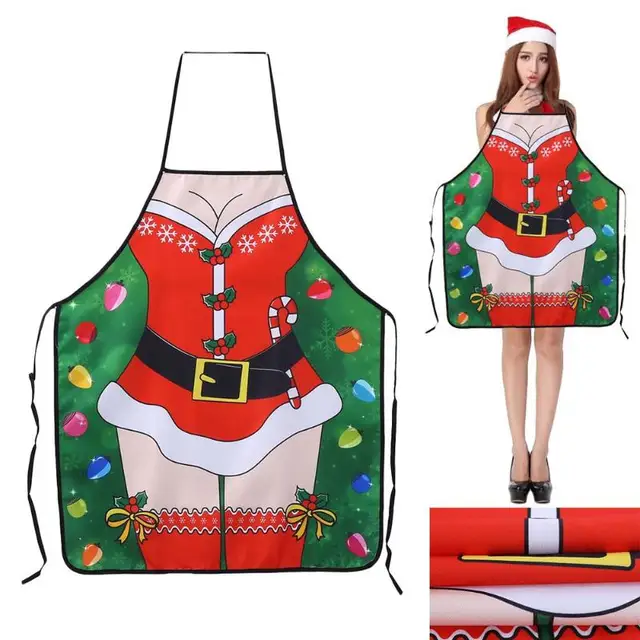 Christmas Aprons for Woman Xmas Decoration Aprons for Adults Women Men