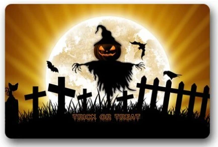 Hot Sale Custom Trick Or Treat Door Mat Art Design Pattern Printed Carpet Floor Hall Bedroom Cool Pad Fashion Rug E41 | Дом и сад