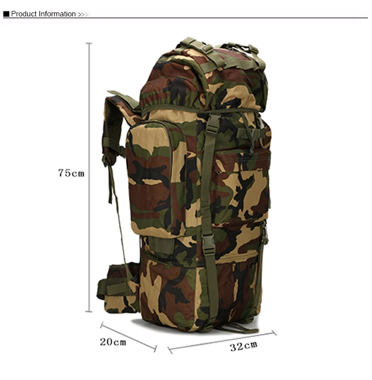 70L открытый альпинистский походный рюкзак с дождевиком Универсальный Военный Тактический Рюкзак Molle водонепроницаемый походный рюкзак для кемпинга
