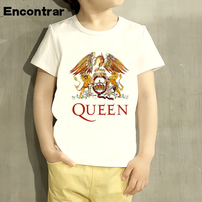 con diseño de banda de Rock para niños y niñas, camisetas de manga corta, camiseta bonita para niños, HKP4083|Camisetas| - AliExpress