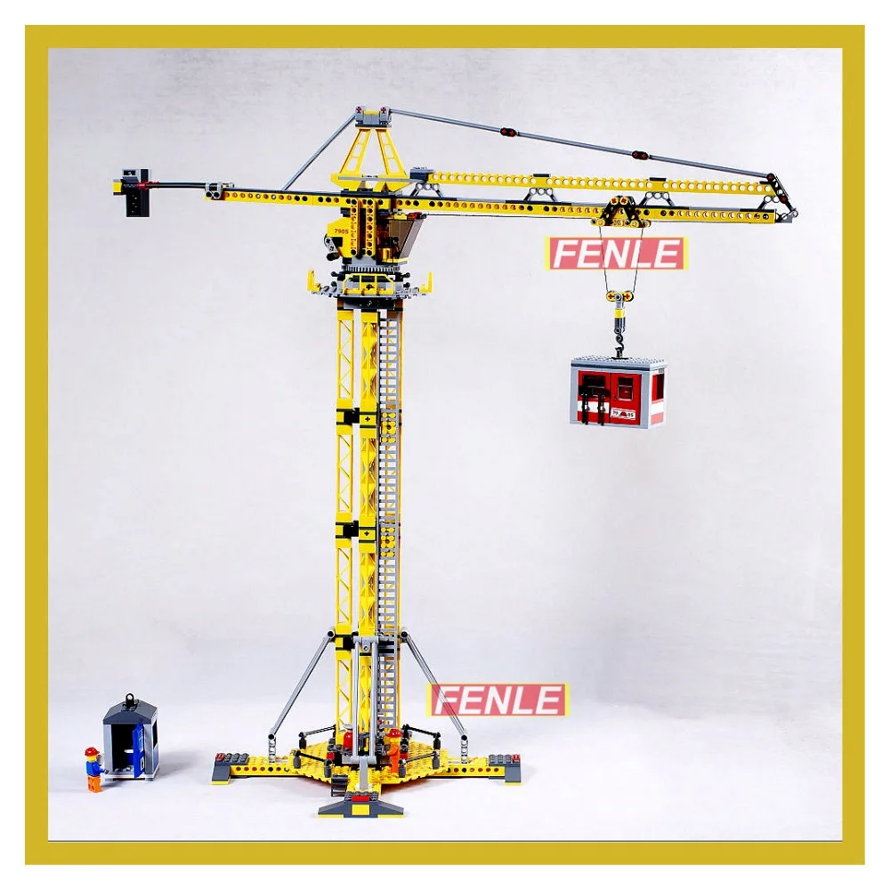

Legoings 02069 City Series the Building Crane Set 7905 Building Blocks Bricks City Lifting Machine Children Toys Gift City
