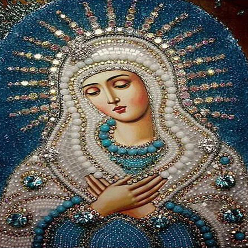 YIKELA NEW 5D DIY Diamond Painting Box Painted Madonna Maria Mosaic