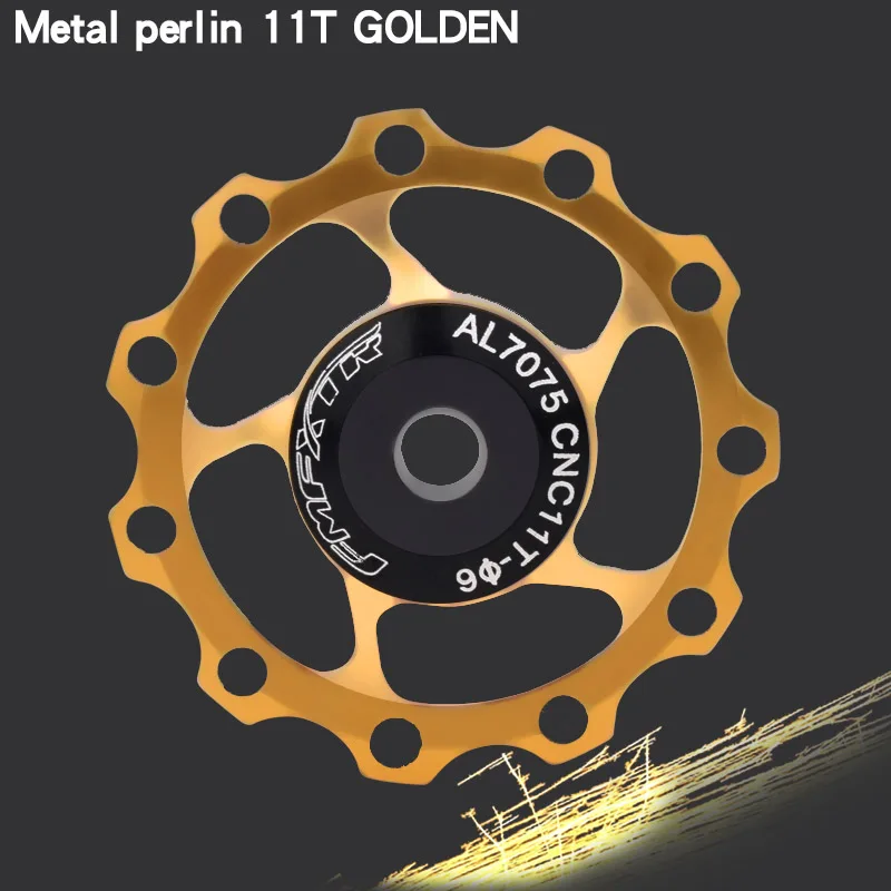Направляющая для горного велосипеда с задним циферблатом, колесный керамический подшипник pelin 11 T/13, шестерня с переменной скоростью, направляющая цепь, Натяжное колесо - Цвет: Metal 11T golden