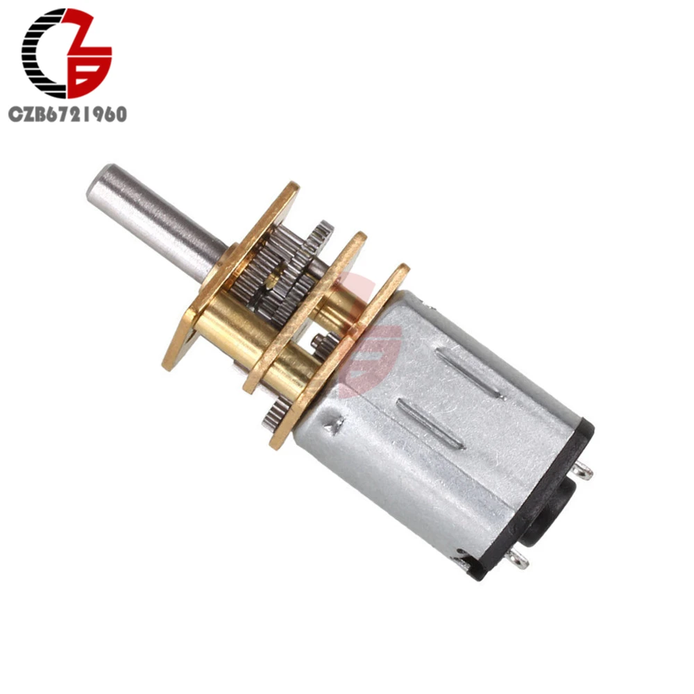 

DC 12V 300RPM Micro Speed Reduction Gear Motor Metal Gearbox Wheel