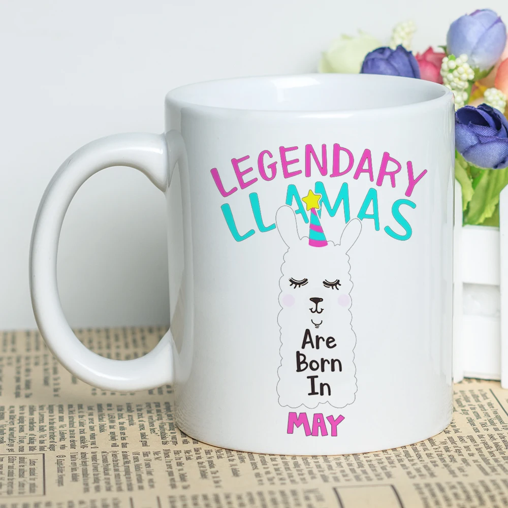 Легендарная Llamas вы рождены в Jan уникальный дизайн кофейная кружка керамическая индивидуальная чайная чашка 11 унц. Llamas принт крутая кружка