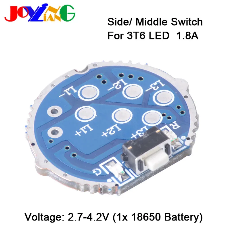 

JYL-8816 High Light Flashlight Shift Control Board Center Switch and Drive Plate Circuit Board Connection 3T6 Diameter 24mm