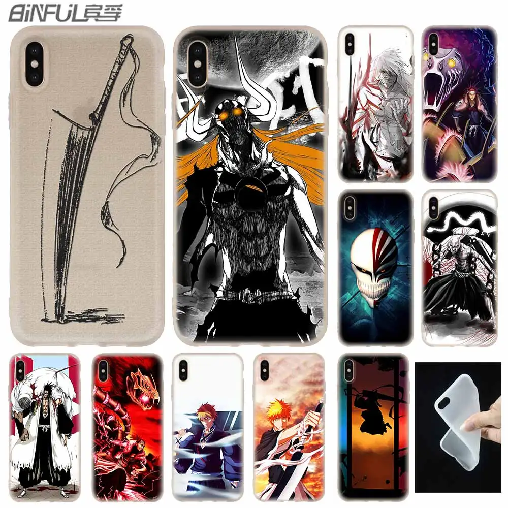 unny Bleach Anime Cover Case Silicone soft for iPhone X XS Max XR 6 6S 7 8 Plus 4 5S SE 9 Phone