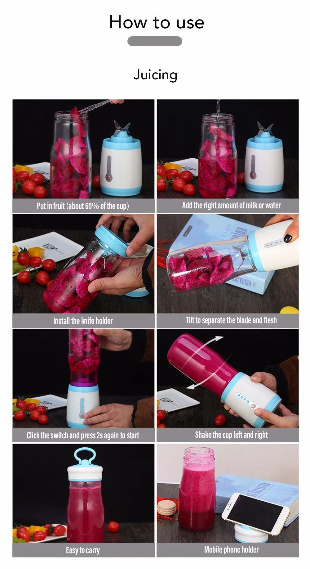Multifunctional Electric Juice Cup Fruit Extractor