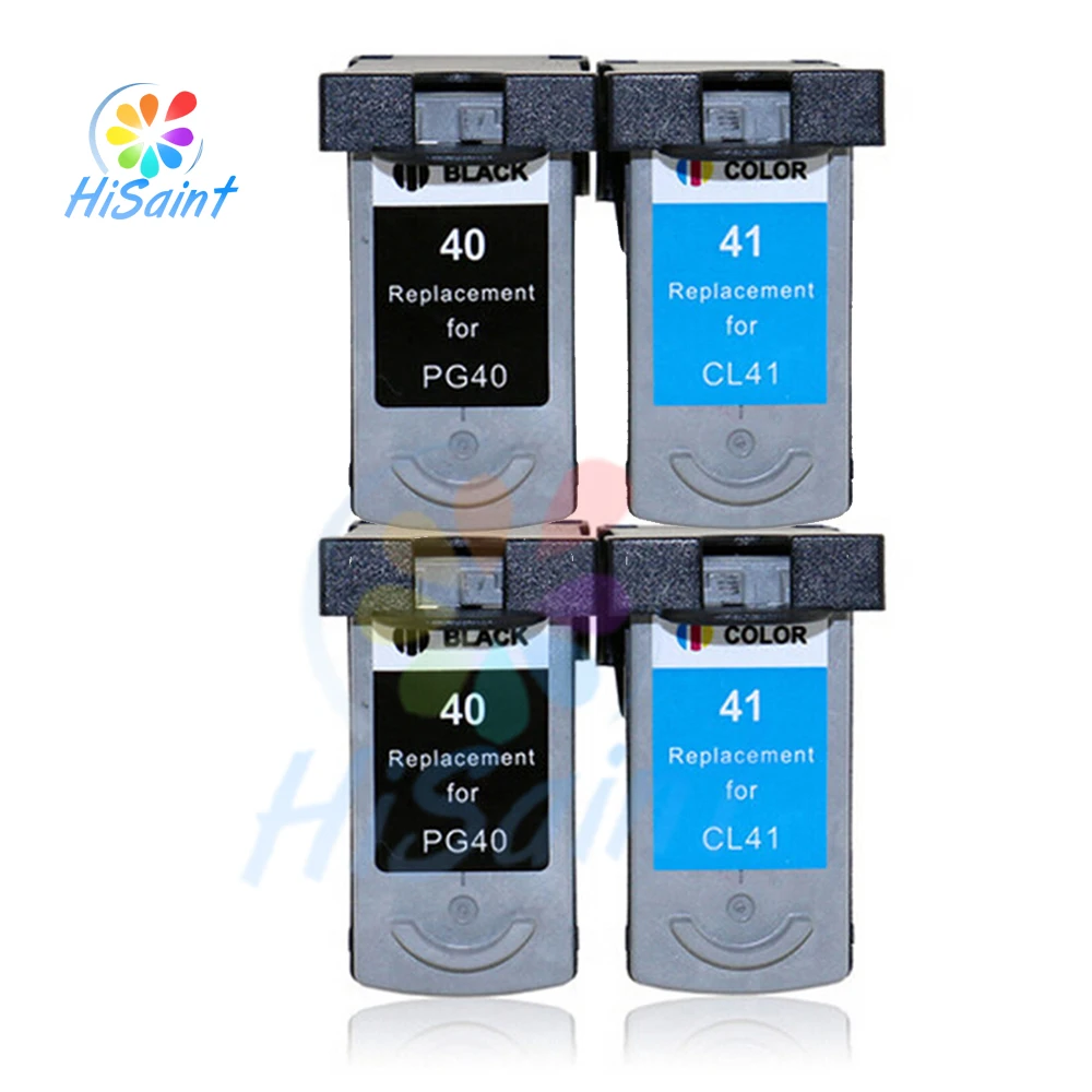 

Markdown Sale 4PCS PG-40 CL-41 Ink Cartridges for Canon CL41 PG40 for Canon PIXMA iP1600 iP1700 iP1880 iP2200 iP2580 Printer