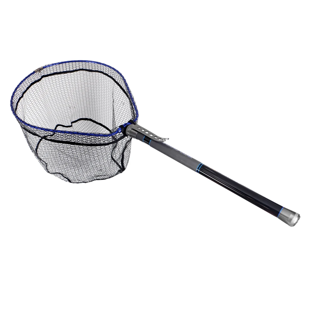 MagiDeal Telescopic Fishing Landing Net Pole Rod Landing Net Handle Gear Strong Carbon Fishing Landing Handle 55.6 cm/21.9 inch 