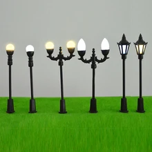 

6pcs/set Diorama Light Model LED Lamp Architecture Building Kits Sand Table Landscape Train Railway Scene Materials