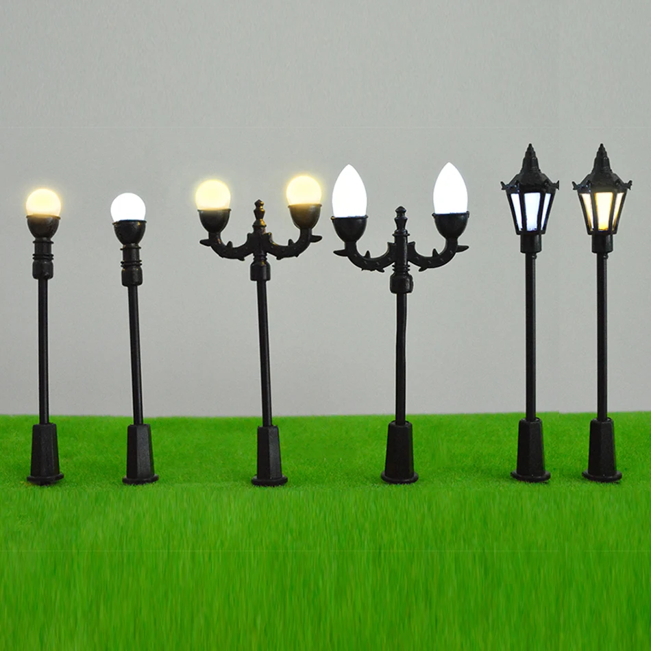 

Scale Model Train Railway Layout Street LEDS Lampposts/Lights Lamps Architectural Modal Making Train Layout Scenes