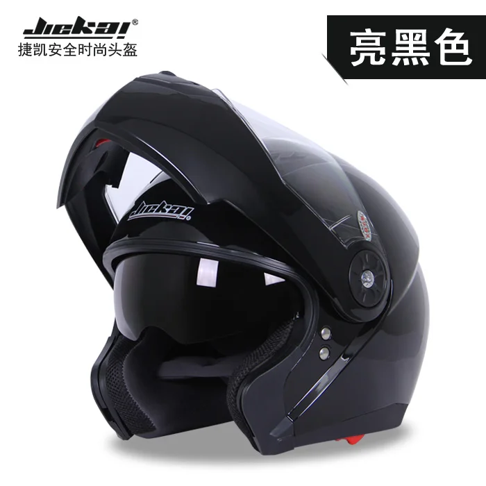 Новинка JIEKAI 115 moto rcycle шлем мужские moto Cross шлемы Capacete moto cross cascos para moto с двойными линзами - Цвет: 1