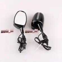 Черный LED Заднего Заднего Вида Крыло Боковые Зеркала Для Suzuki Katana GSX 600 750 1998-2006 GSXR 600 750/1000 1992-2005