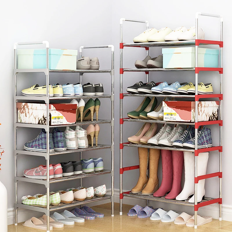 Multi Layer Shoe Rack with handrail Galvanized steel pipe ...