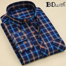 Синие коричневые ржавые клетчатые рубашки, мужская рубашка с длинными рукавами, мужская деловая одежда, деловые мужские рубашки, формальные 4XL