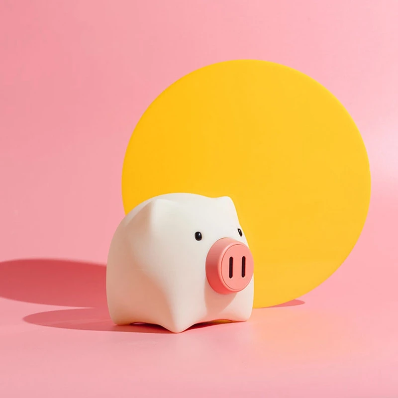 Creative Silicone Pig LED Night Light USB Charging Cute Table Lamp Bedroom Cartoon Toy for Kid Bedside Timing Sleep With Light (10)