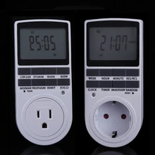 US/Eu-stecker Tragbares Plug-in-Digital Timer 24 h tage Woche mit LCD Display für Indoor Appliance lichter/TV/PC/Fans/Küche