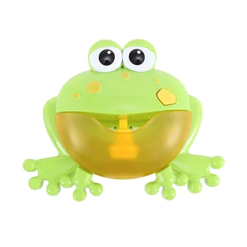 

New Cute Big Frog Automatic Bubble Machine Blower Maker Party Summer Music Bath Outdoor Toy for Kids Wholesale