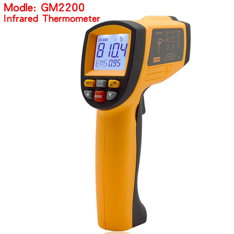 

GM2200 LCD backlight Non-Contact LCD display IR Infrared Digital Handheld Temperature Gun Thermometer with Display hold Funtion