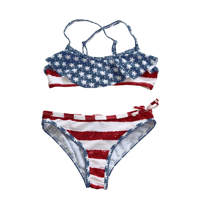 little girl american flag swimsuit