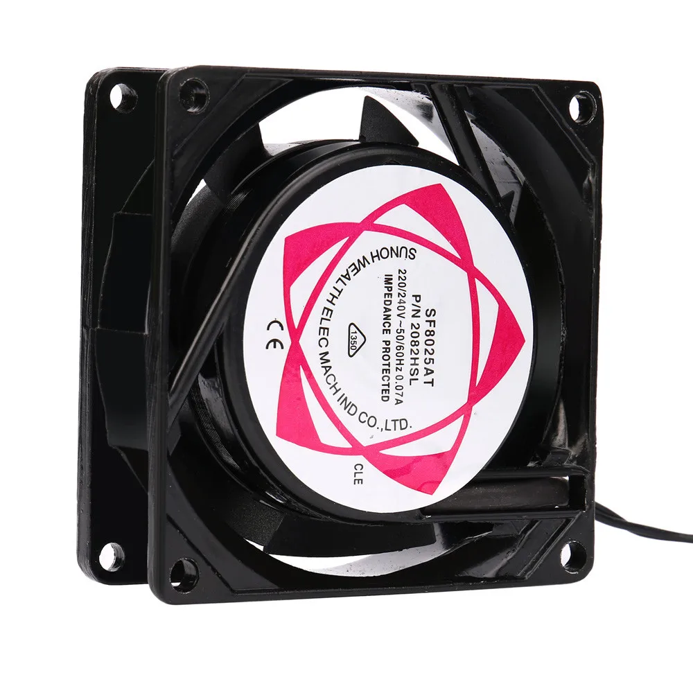 Del 220V 240V 8cm 80mm x 25mm AC металлический Бесщеточный Охлаждающий промышленный