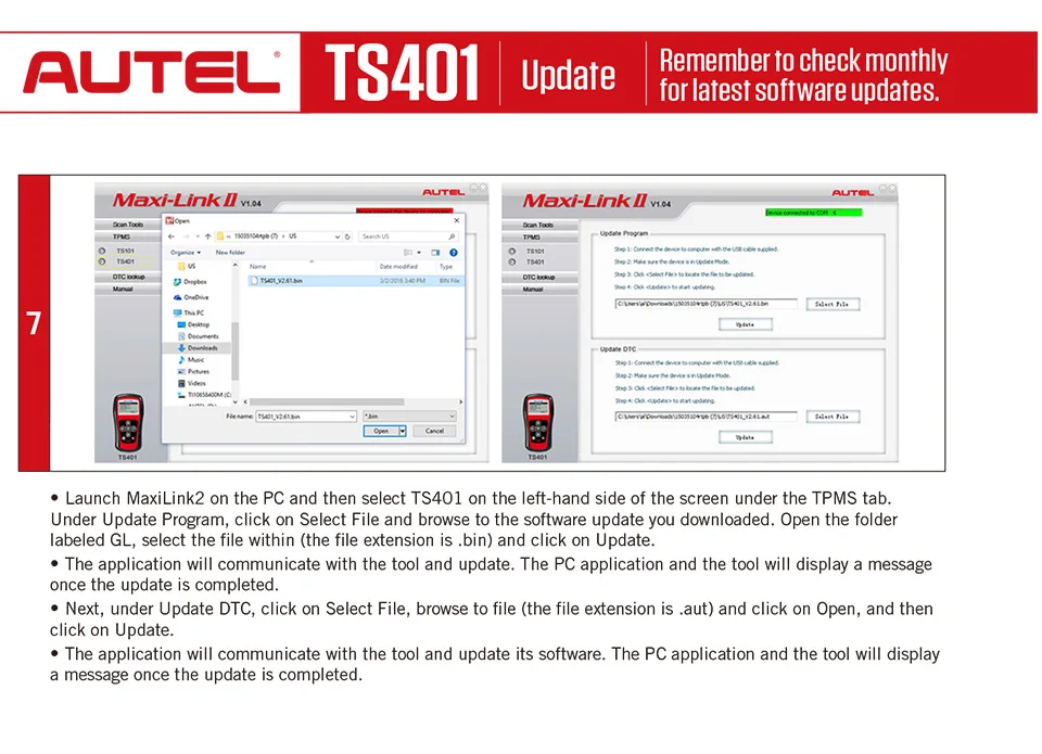 AUTEL MaxiTPMS TS401 TPMS OBD2 автомобильный программируемый шиномонтажный датчик активатор декодер код ридер автомобильный диагностический инструмент