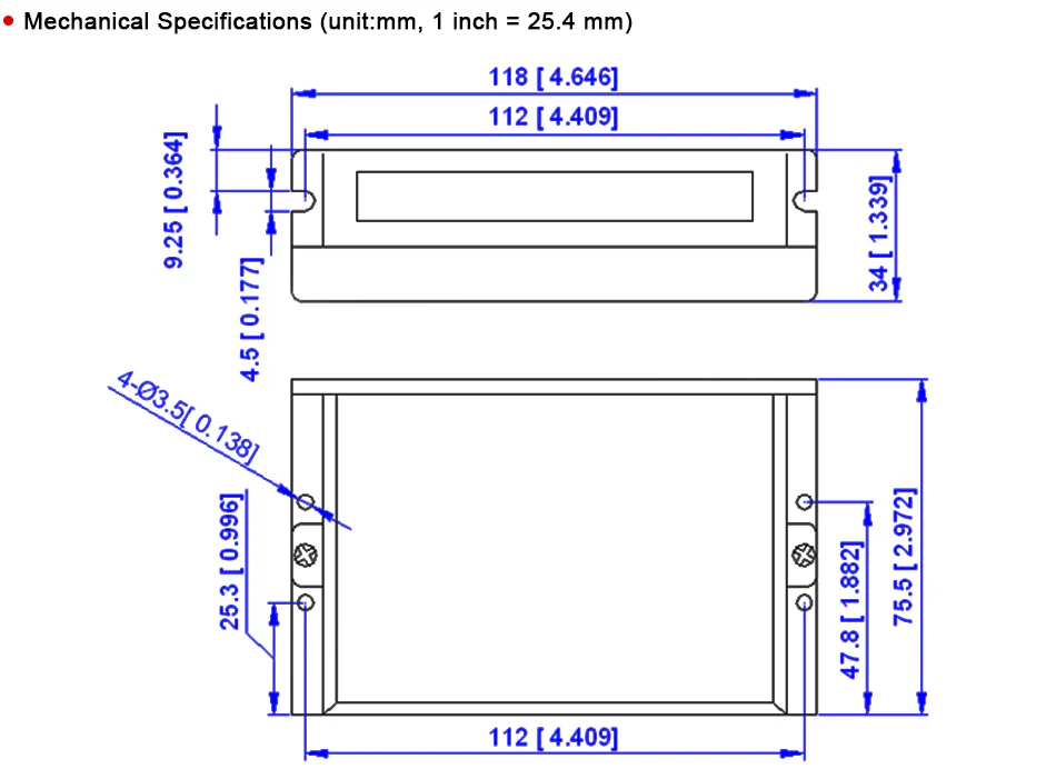 2-фазный шаговый мотор драйвер M542 входное напряжение 24VDC-36VDC ток 1.0A-4.2A