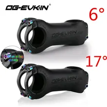 Haste de bicicleta de liga de titânio, haste de bicicleta de OG-EVKIN mm, SM-004 graus de carbono, peças de ciclismo mtb, haste de bicicleta, 31.8 6/17