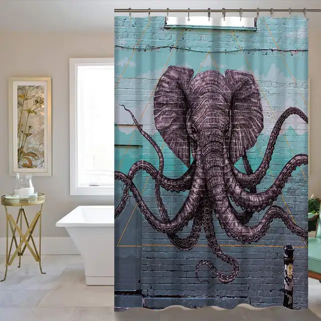 Fashion Waterproof Fabric Bath Shower Curtain Bathroom Drapes