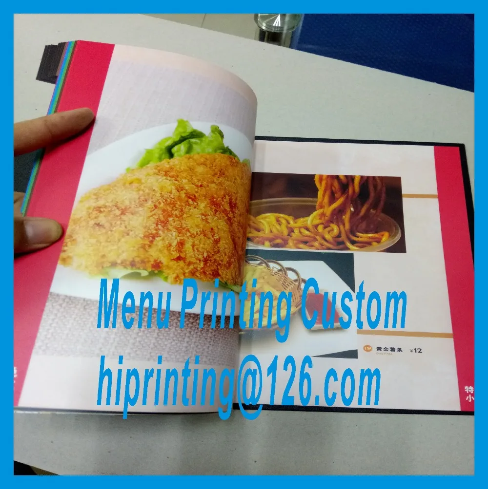 

Factory price hardcover restaurant menu printing services