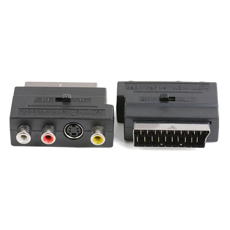 10 шт./лот RGB Scart 20 Pin штекер 3 RCA AV Женский + S видео адаптер конвертер|Компьютерные