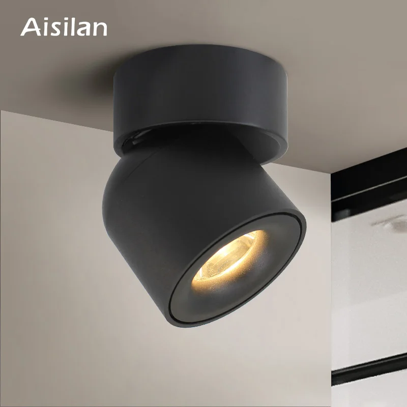 Light para Foyer Aisilan 90 Graus Nórdico Levou Superfície Montado Downlight Teto Ajustável Spot Interior Sala ac 90 260 v