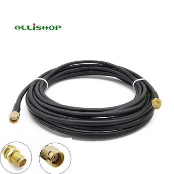 

rf Coaxail Cable assembly RP-SMA male socket jack to RP-SMA female brooches plug extension cable rg-58 3 meters for Antenna wifi