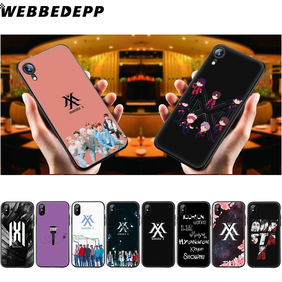 WEBBEDEPP Monsta X Bands Soft Silicone Case for iPhone 11 Pro Xr Xs Max or 10 8 7 6 6S Plus 5 5S SE |