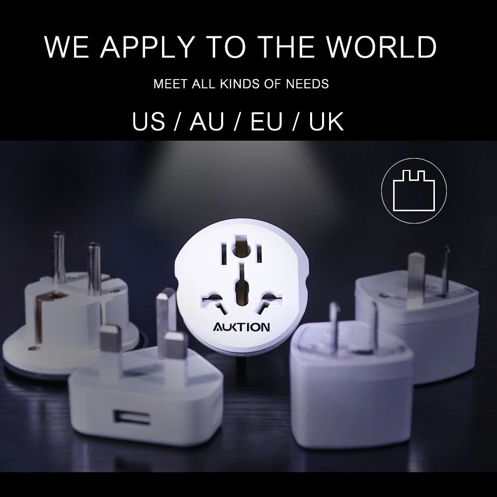 AUKTION 5pcs/Lot Universal EU Plug Adapter 16A Electrical Plugs International Power Socket Converte